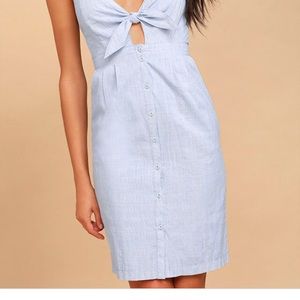 Black Swan Alia Blue Striped Dress